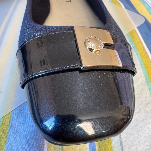 Anne Klein Sport Blue Flats with Gold Buckle - Picture 11 of 11
